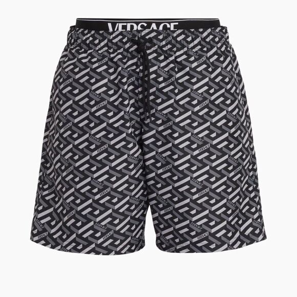 Versace  Logo Print Drawstring Swim Trunks size 4/ Large - Picture 1 of 15